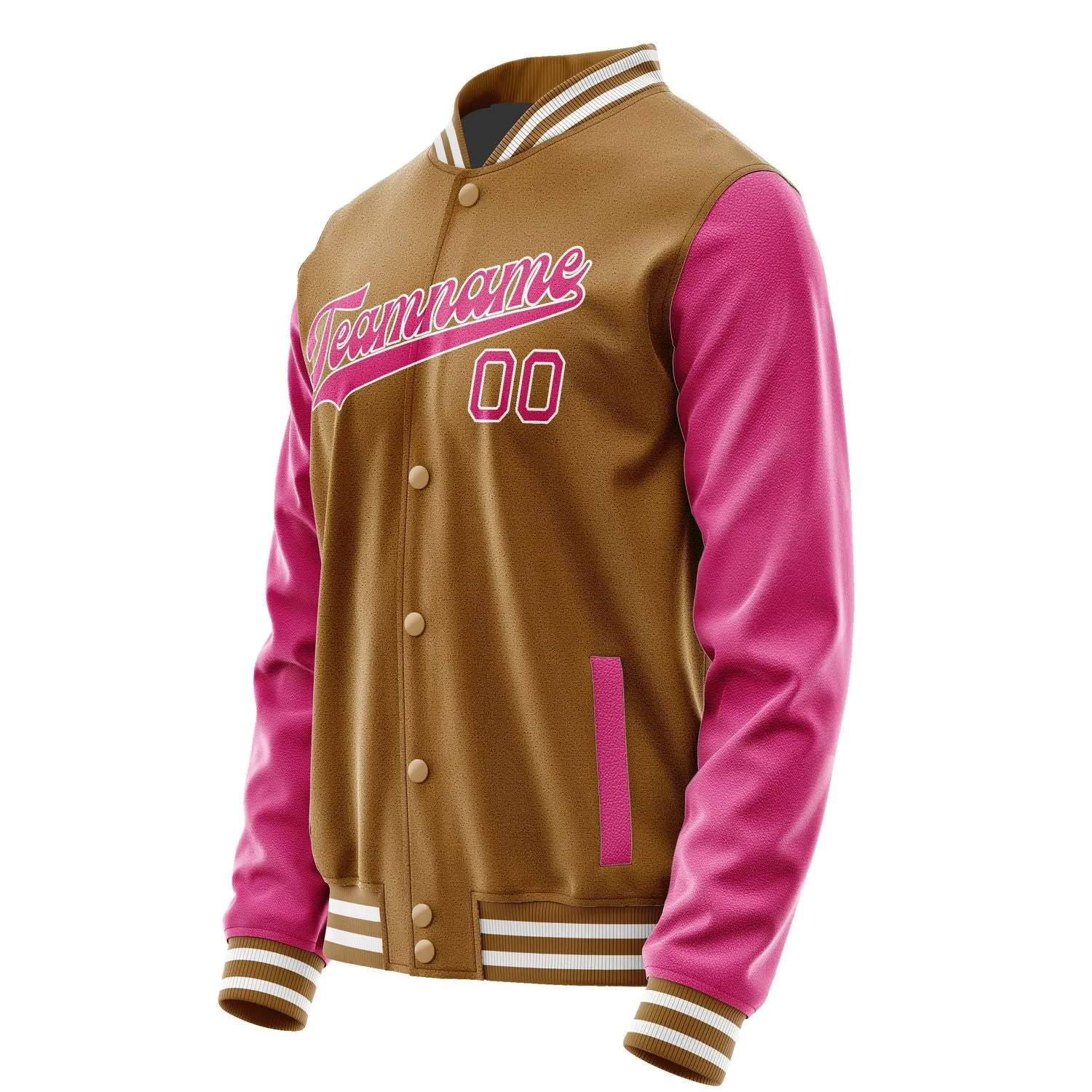 Custom Khaki Pink Jacket