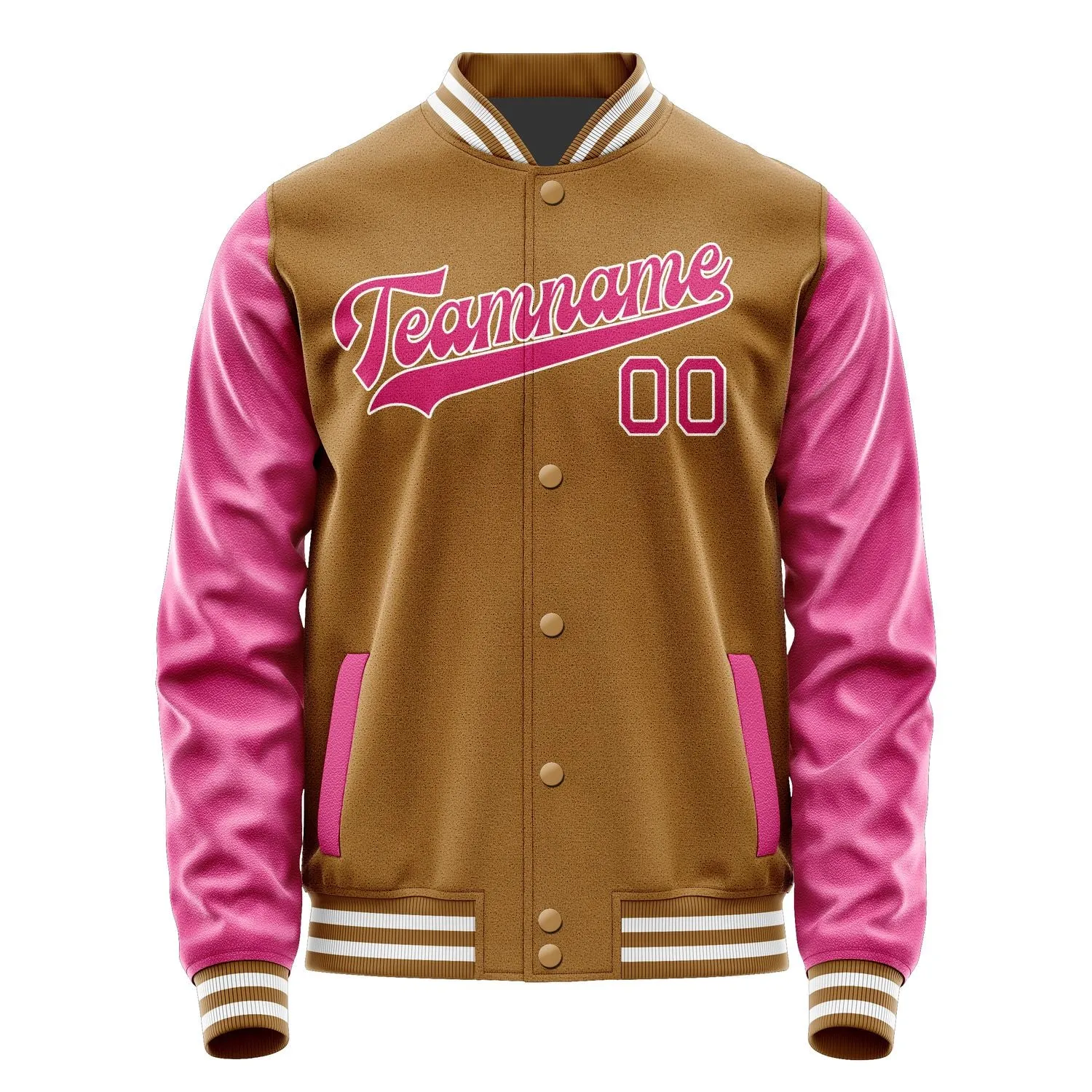 Custom Khaki Pink Jacket