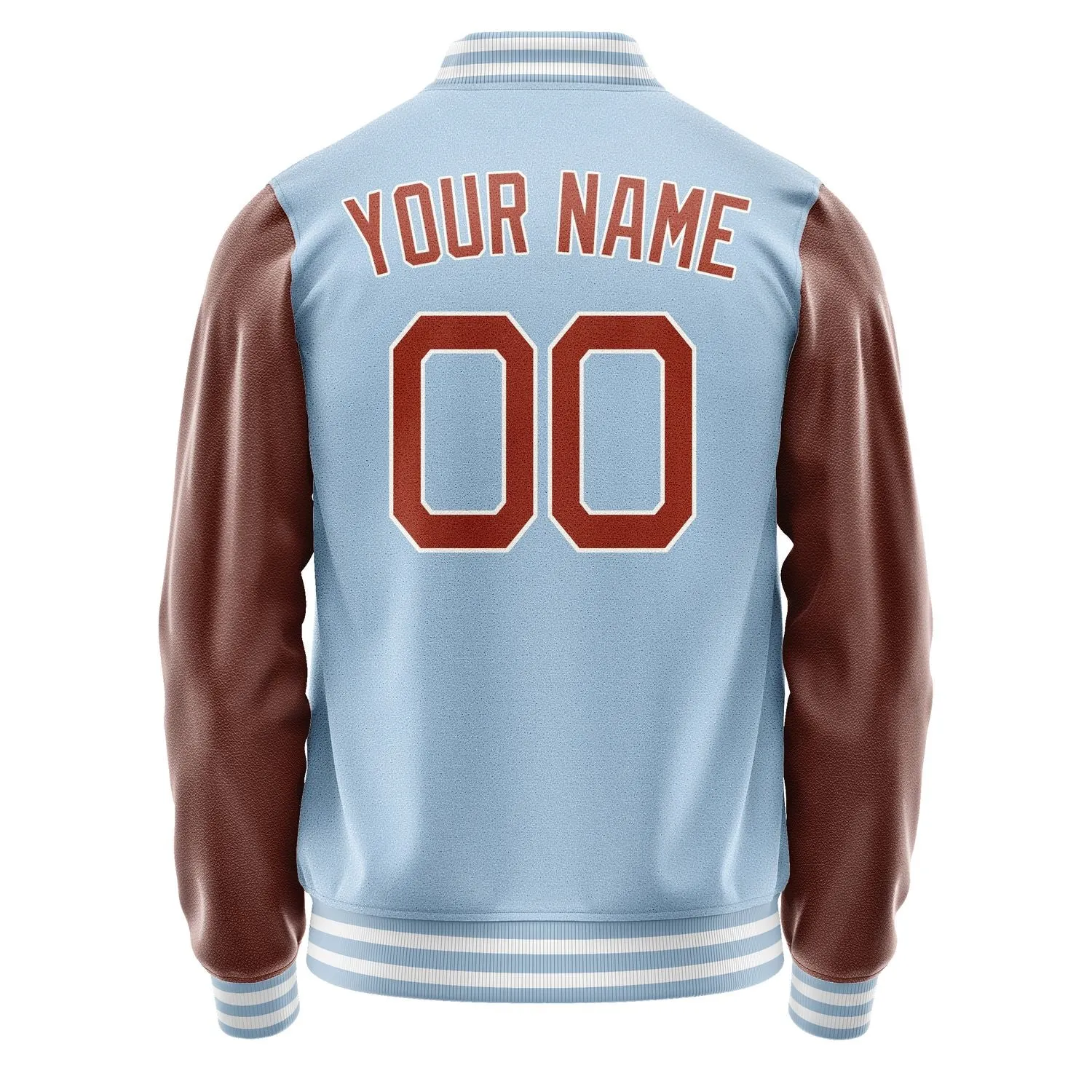 Custom Light Blue Coral Red Jacket