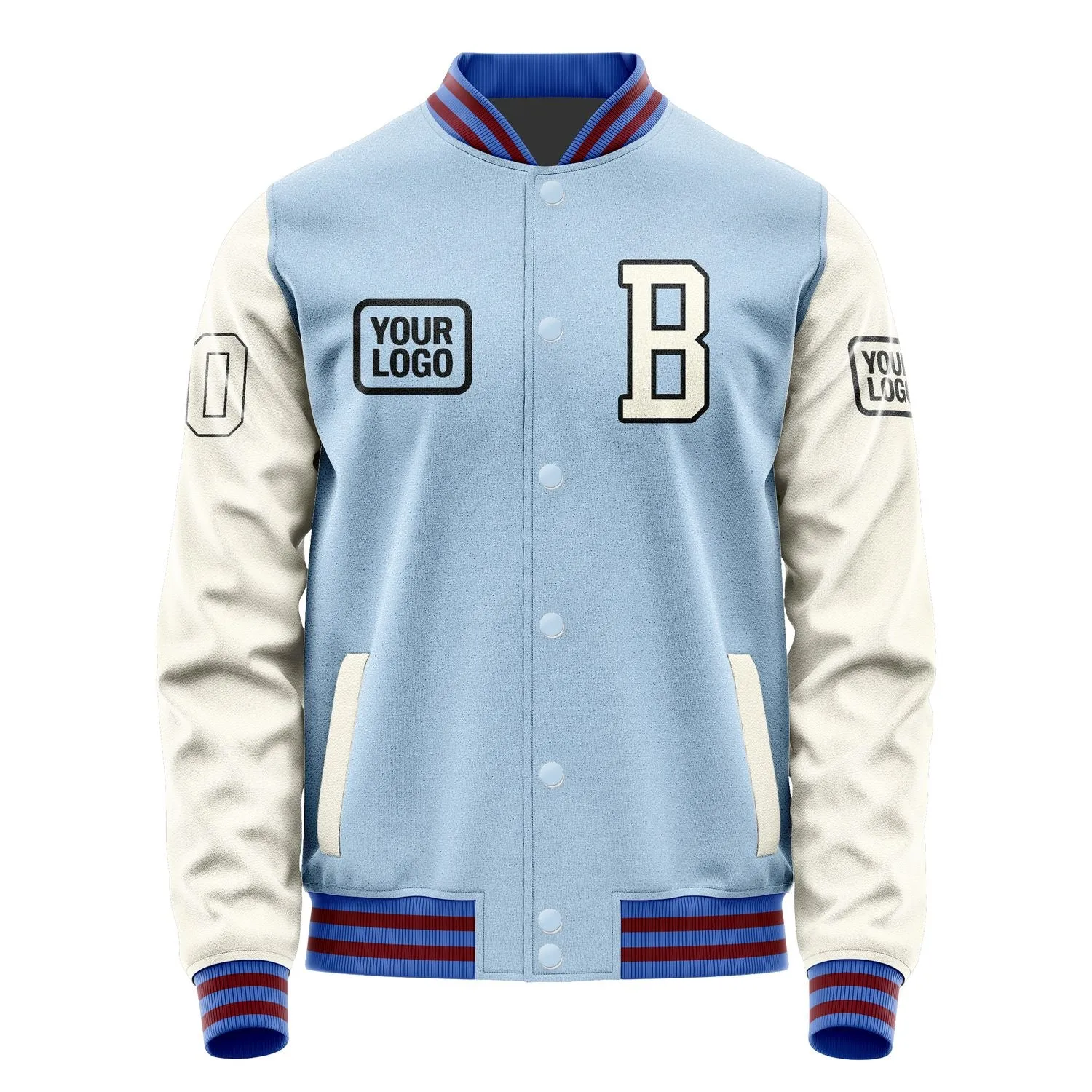 Custom Light Blue Cream Jacket