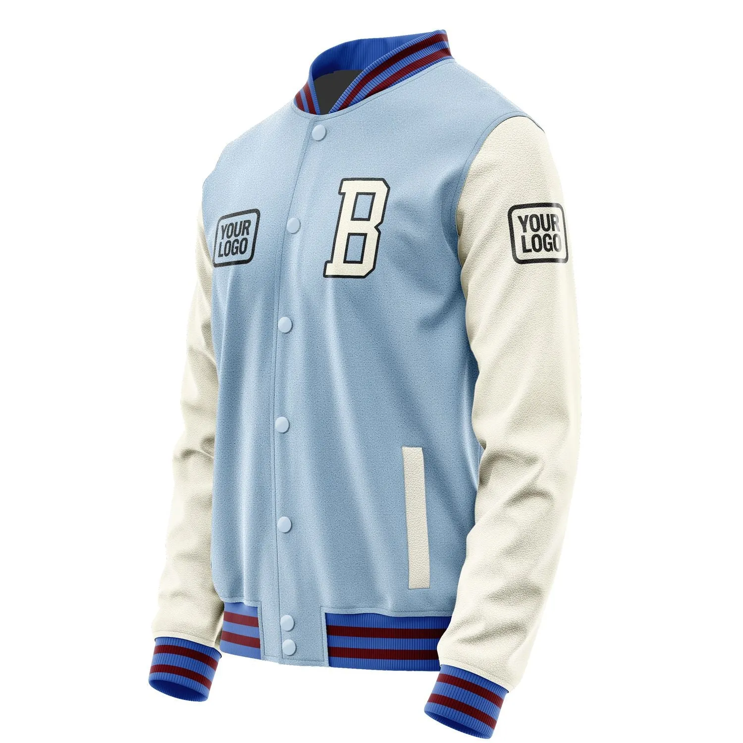 Custom Light Blue Cream Jacket