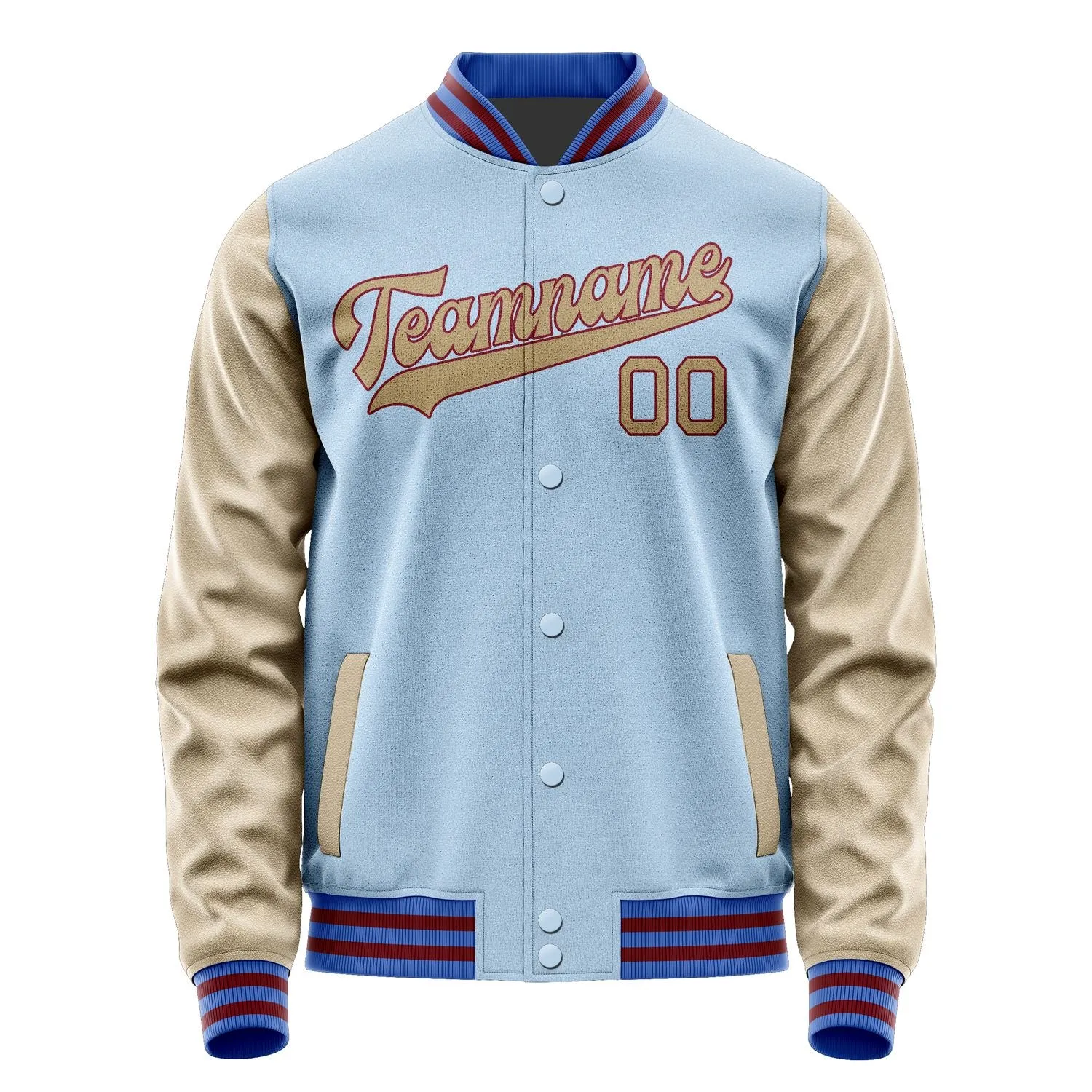 Custom Light Blue Light Khaki Jacket