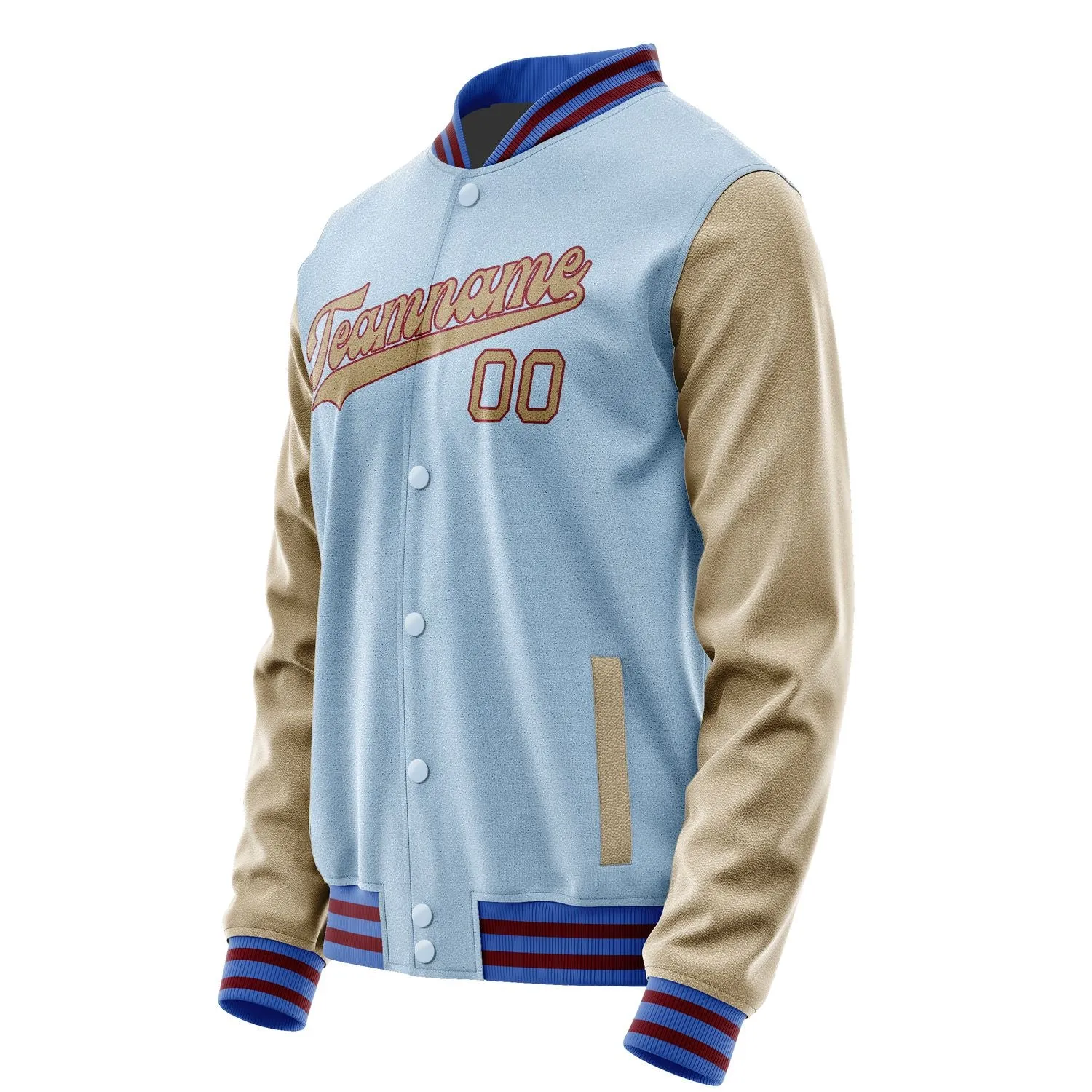 Custom Light Blue Light Khaki Jacket