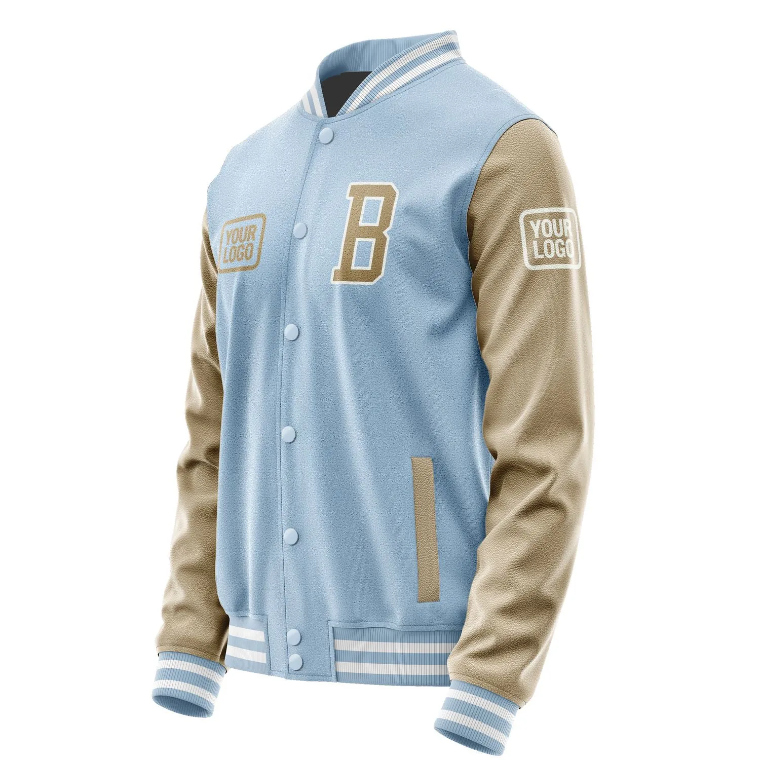 Custom Light Blue Light Khaki Jacket