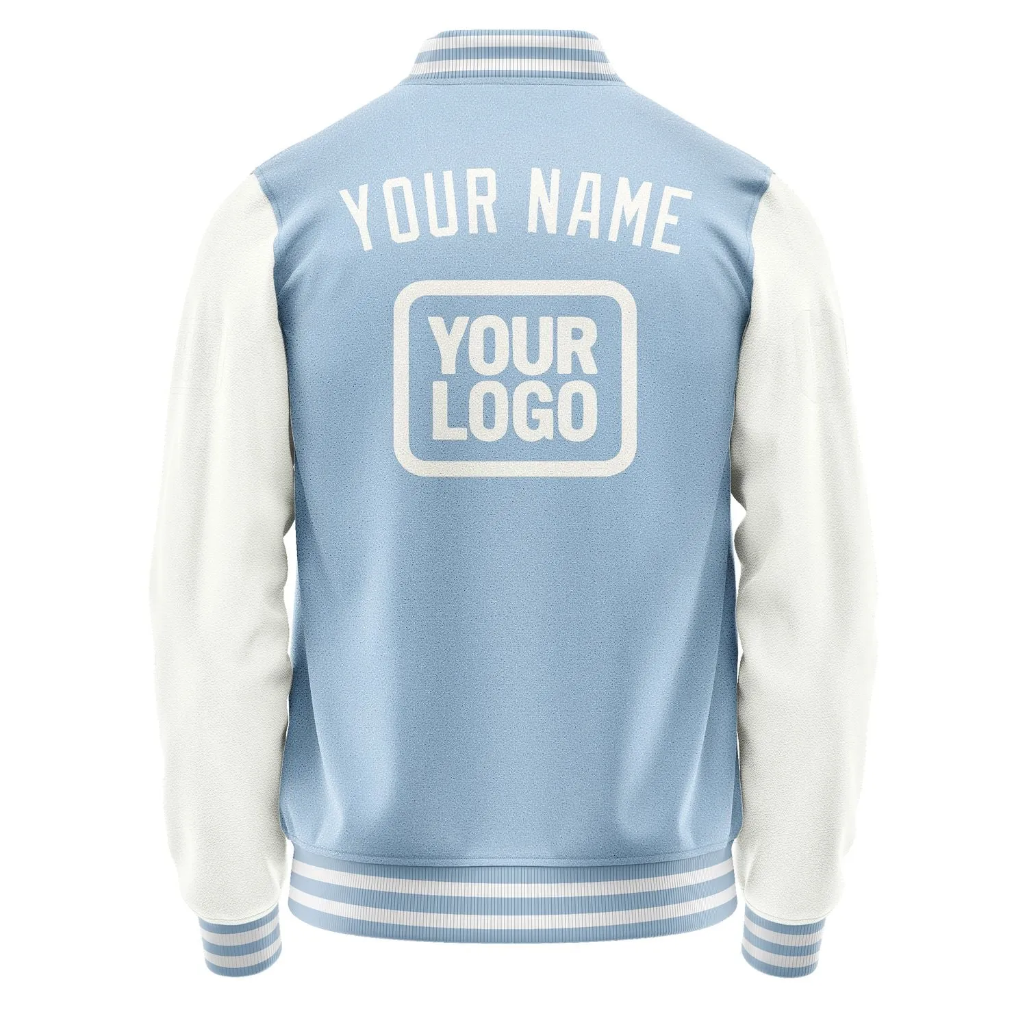 Custom Light Blue White Jacket