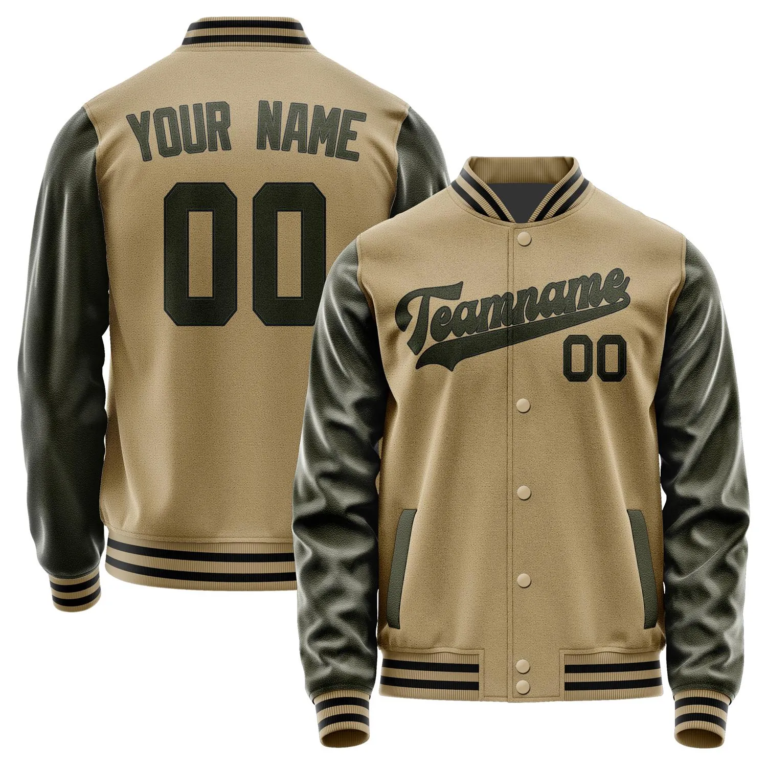 Custom Light Khaki Olive Jacket