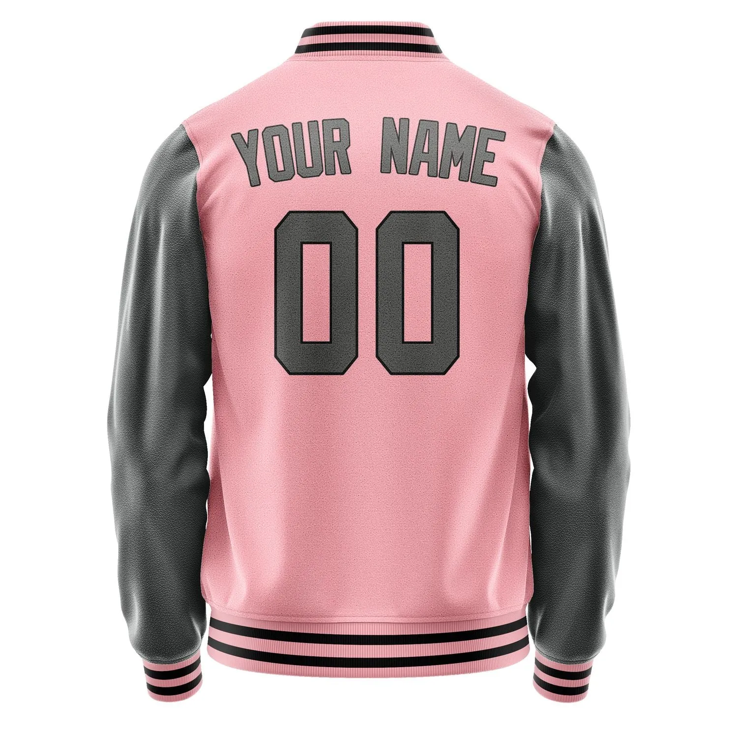 Custom Light Pink Dark Grey Jacket