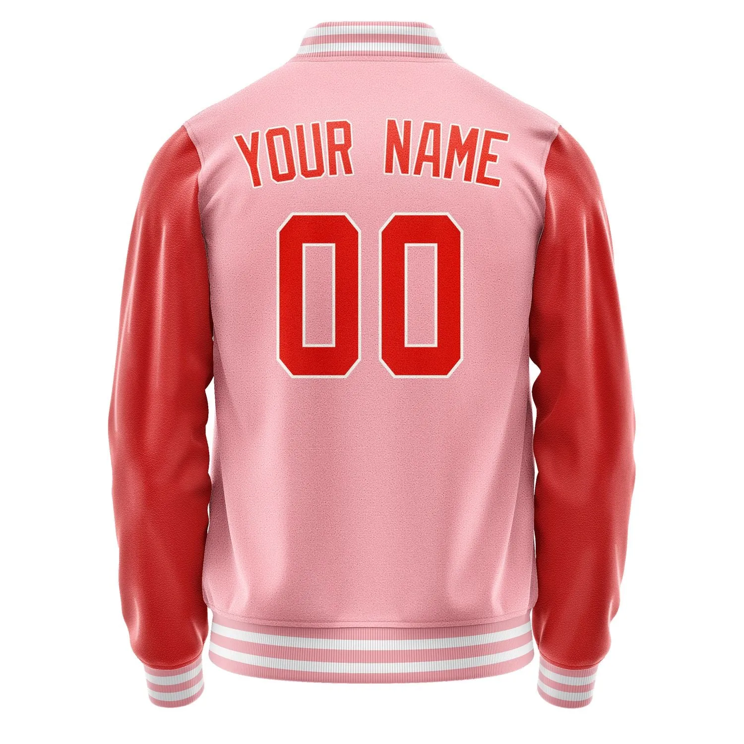 Custom Light Pink Orange Red Jacket
