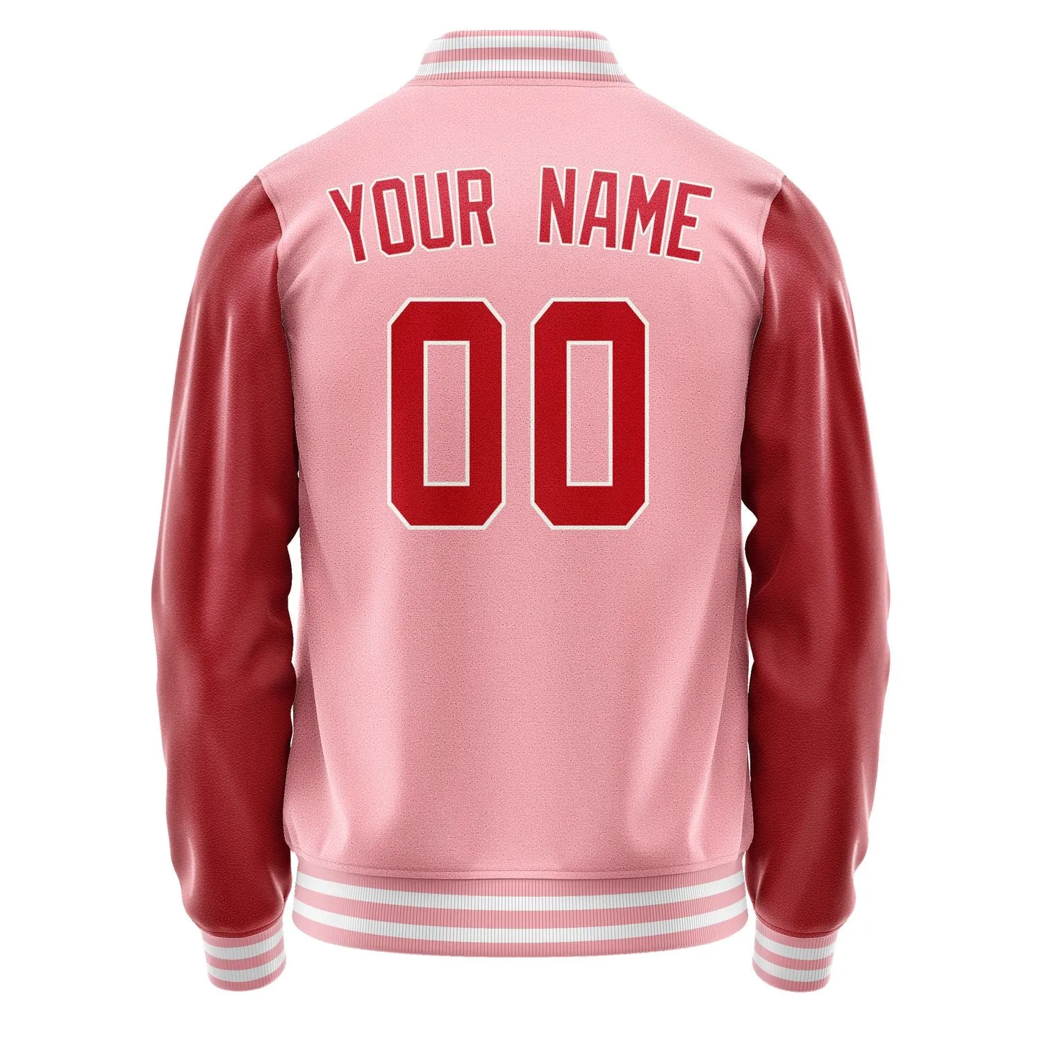 Custom Light Pink Red Jacket