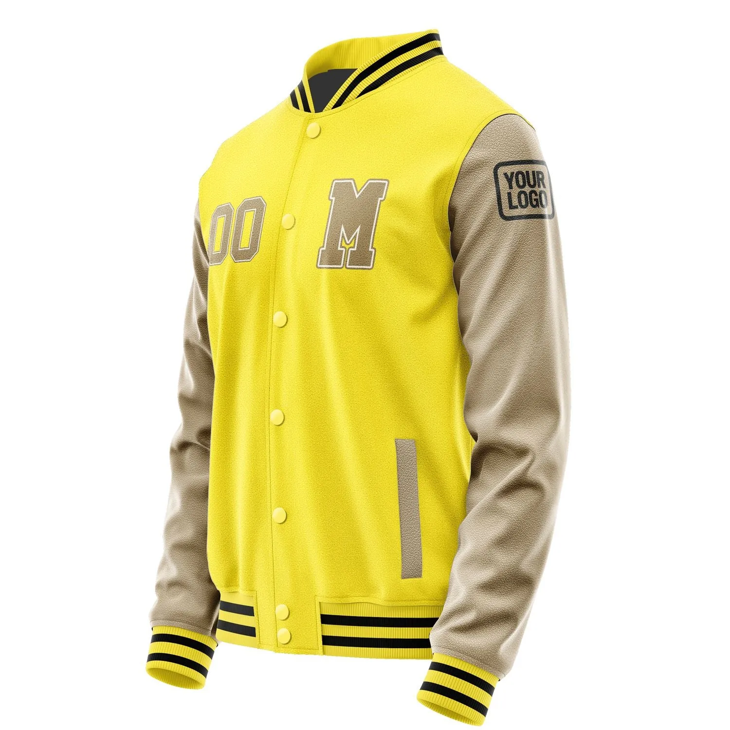 Custom Light Yellow Light Khaki Jacket
