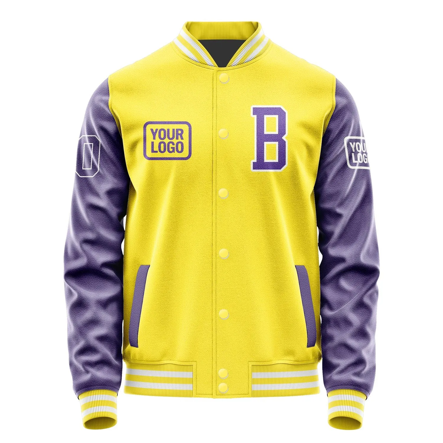 Custom Light Yellow Light Purple Jacket