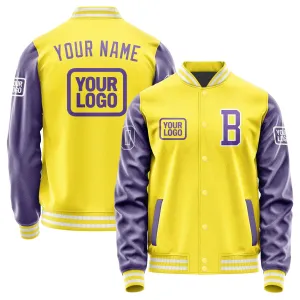 Custom Light Yellow Light Purple Jacket