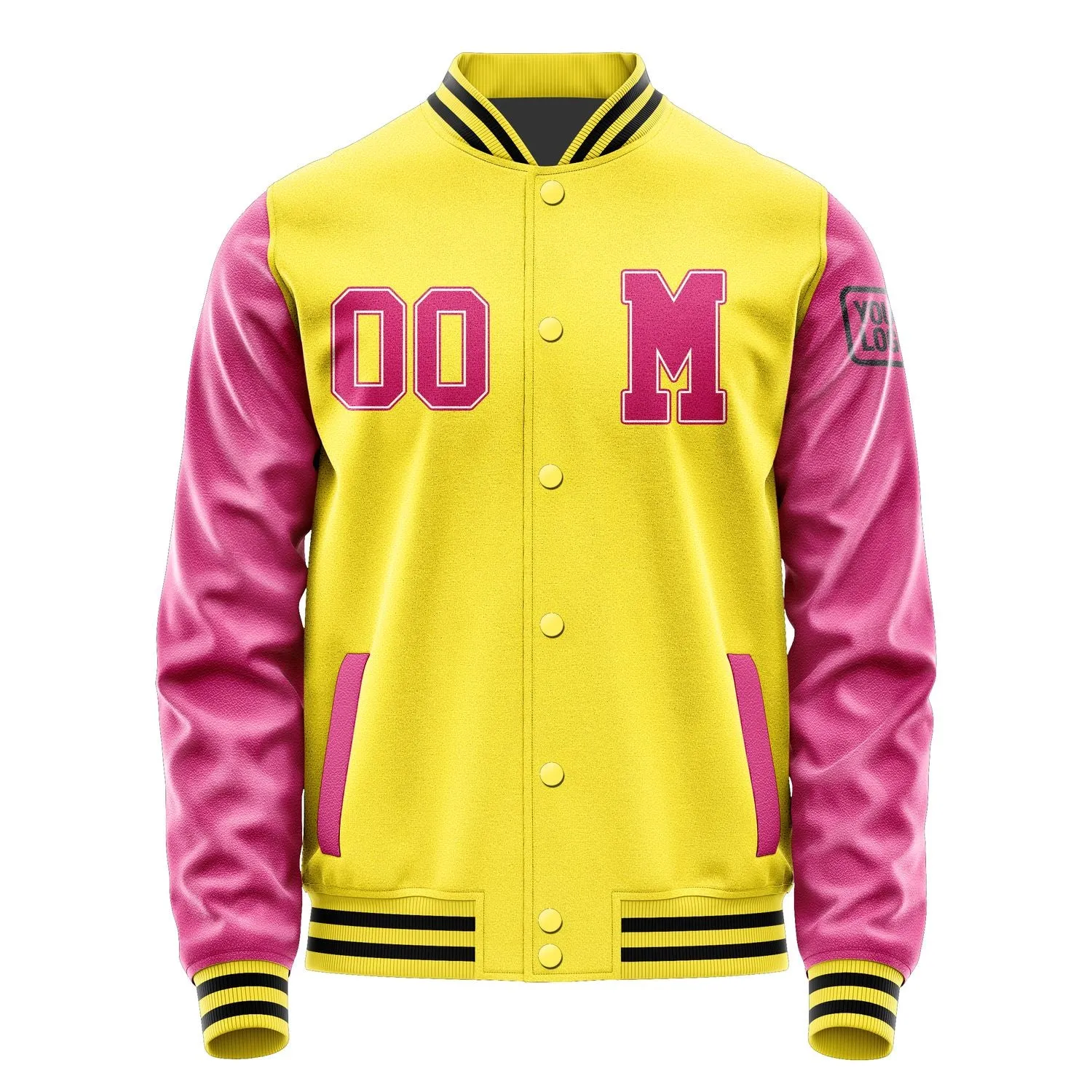 Custom Light Yellow Pink Jacket