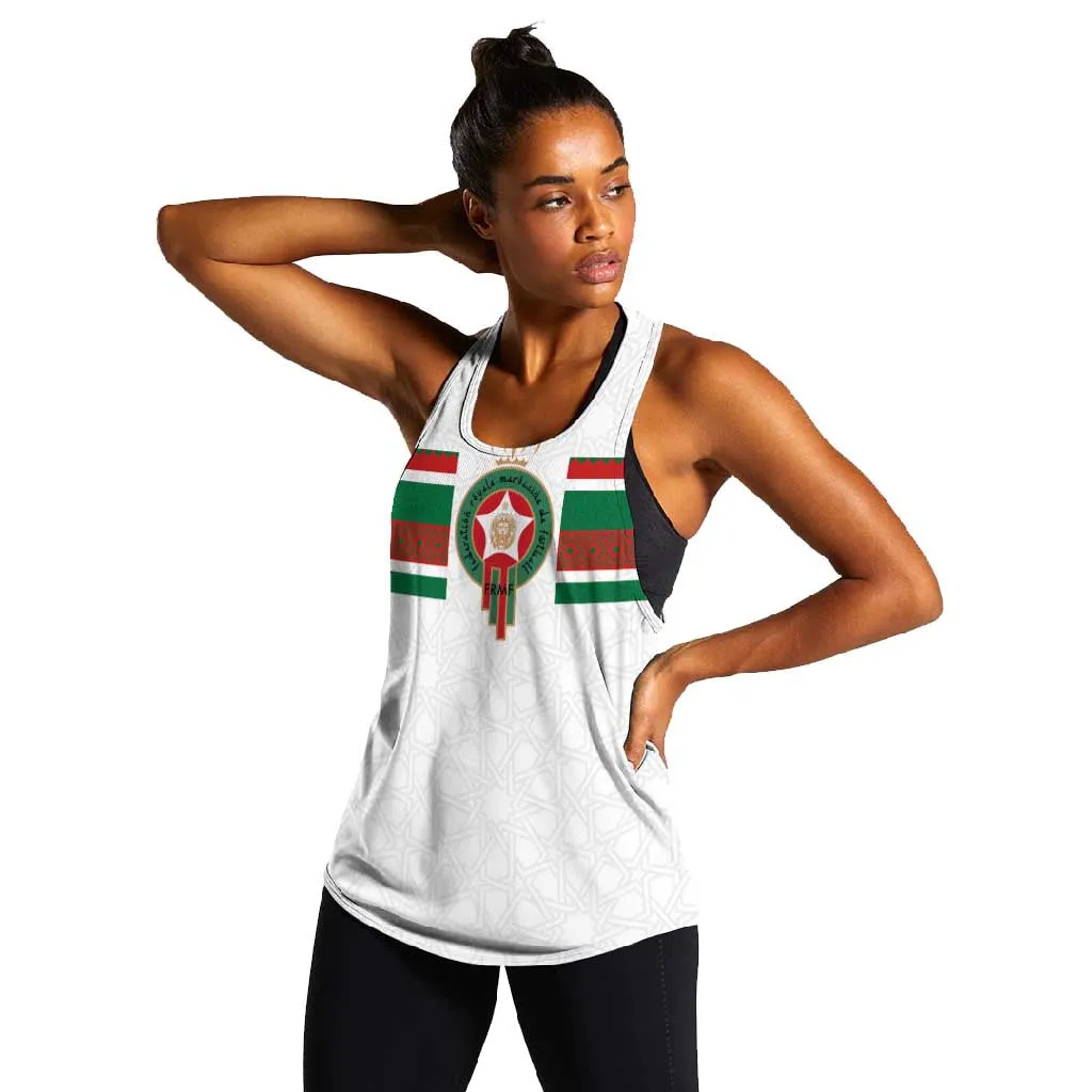Custom Moroccan Football Women Racerback Tank The Hunt of Atlas Lions LT03