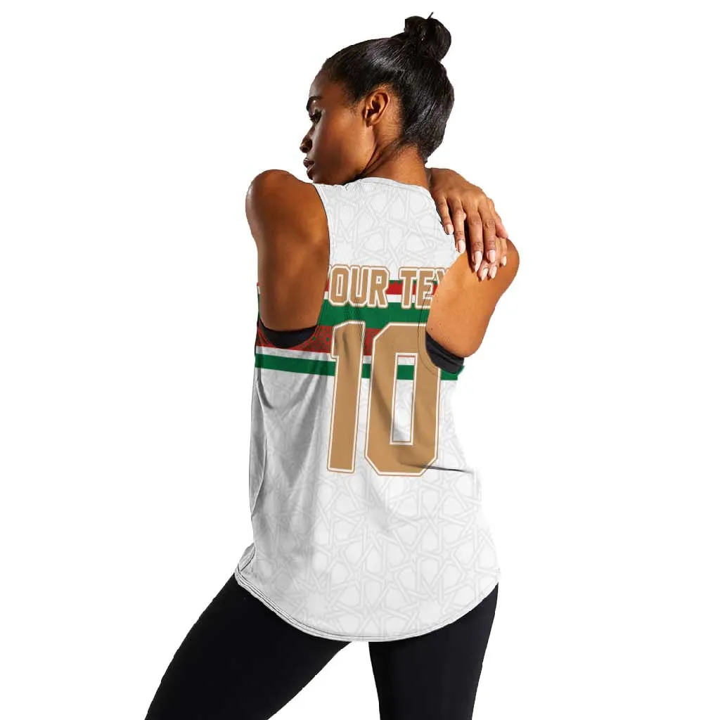 Custom Moroccan Football Women Racerback Tank The Hunt of Atlas Lions LT03