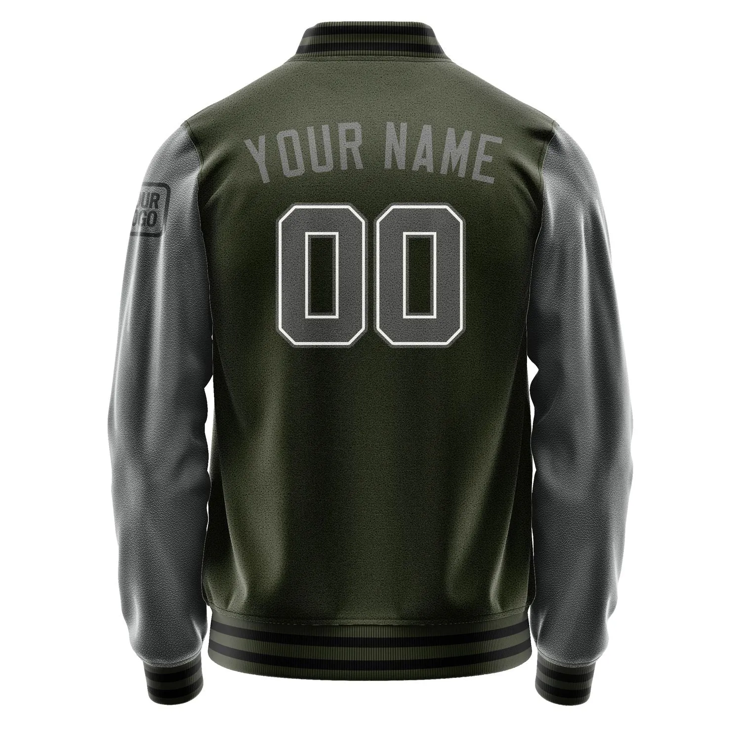 Custom Olive Dark Grey Jacket