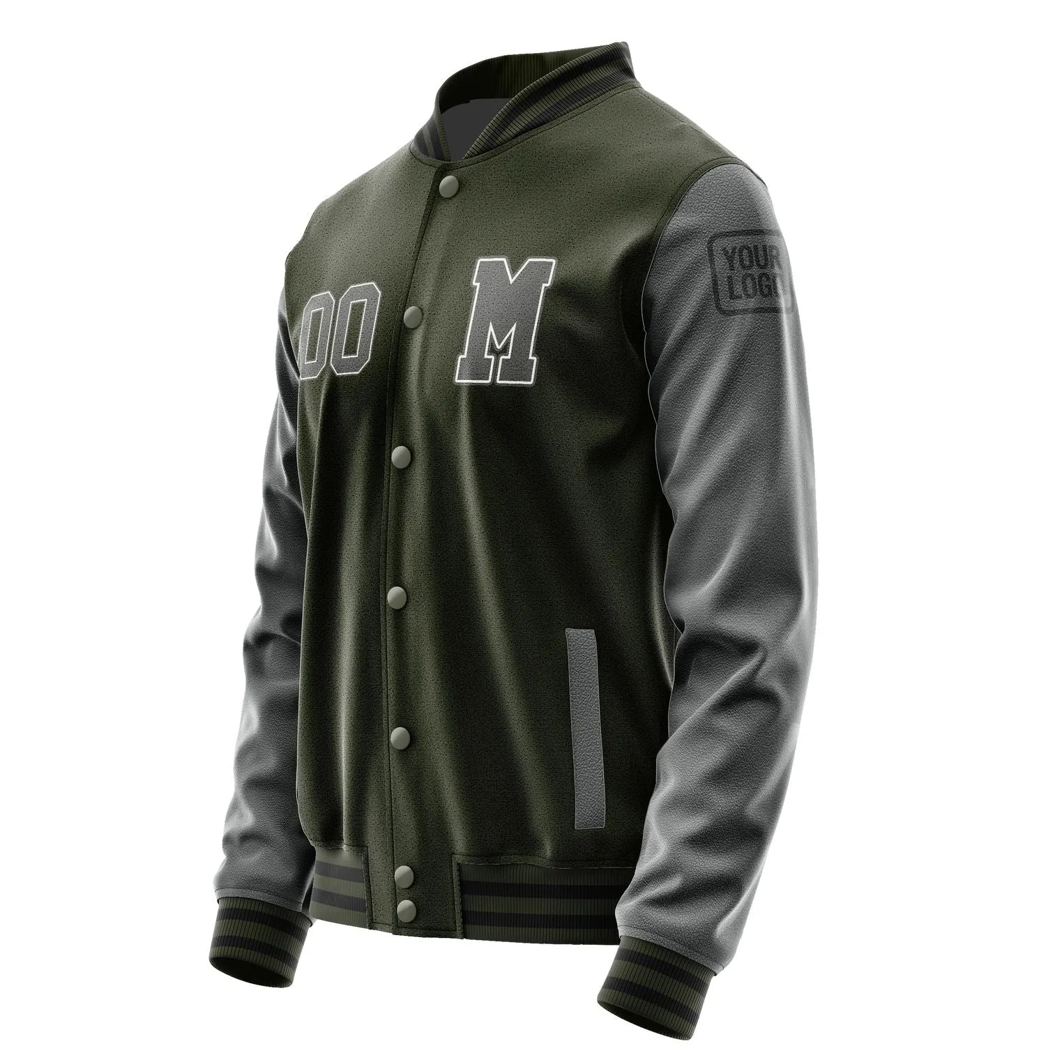Custom Olive Dark Grey Jacket