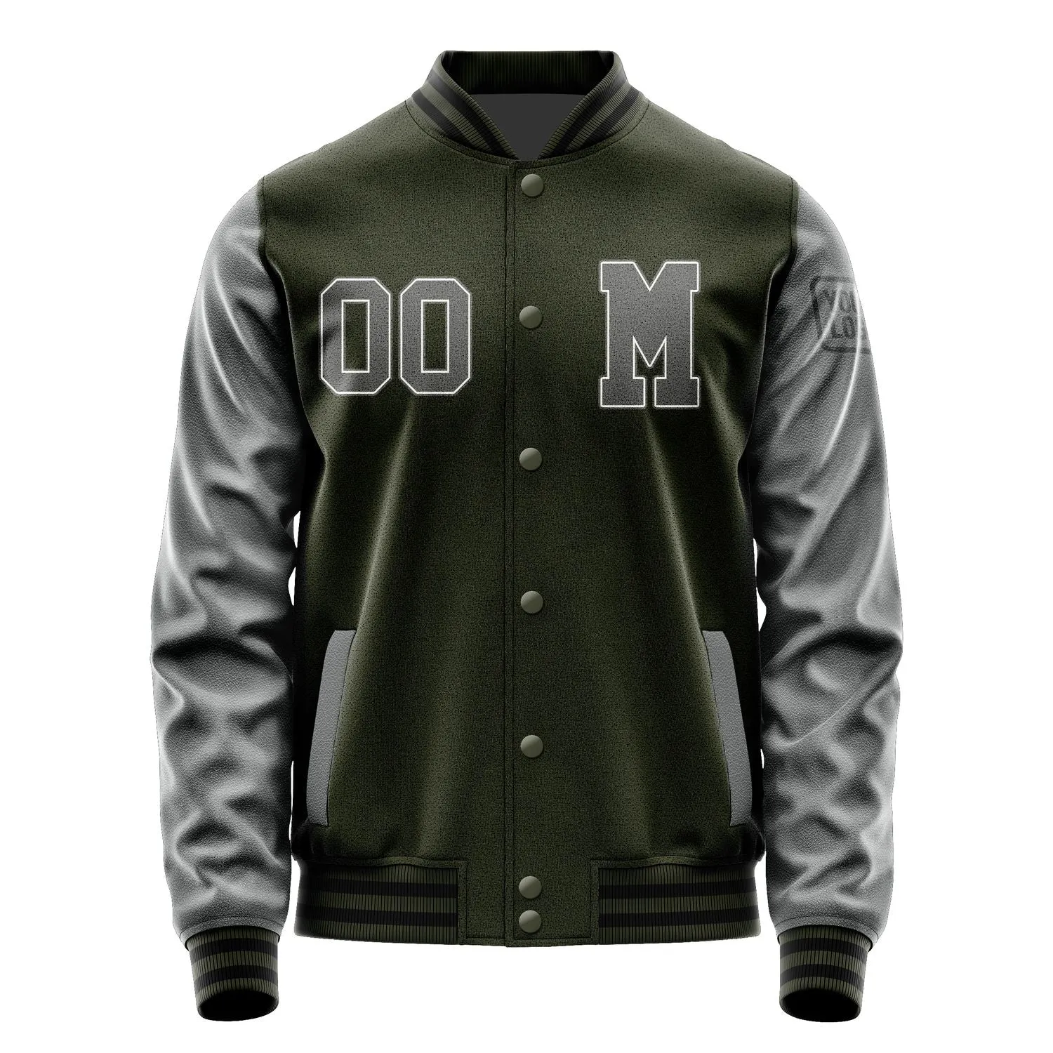Custom Olive Dark Grey Jacket