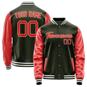 Custom Olive Orange Red Jacket