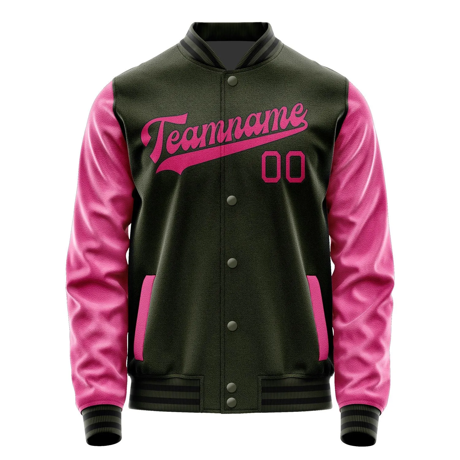 Custom Olive Pink Jacket