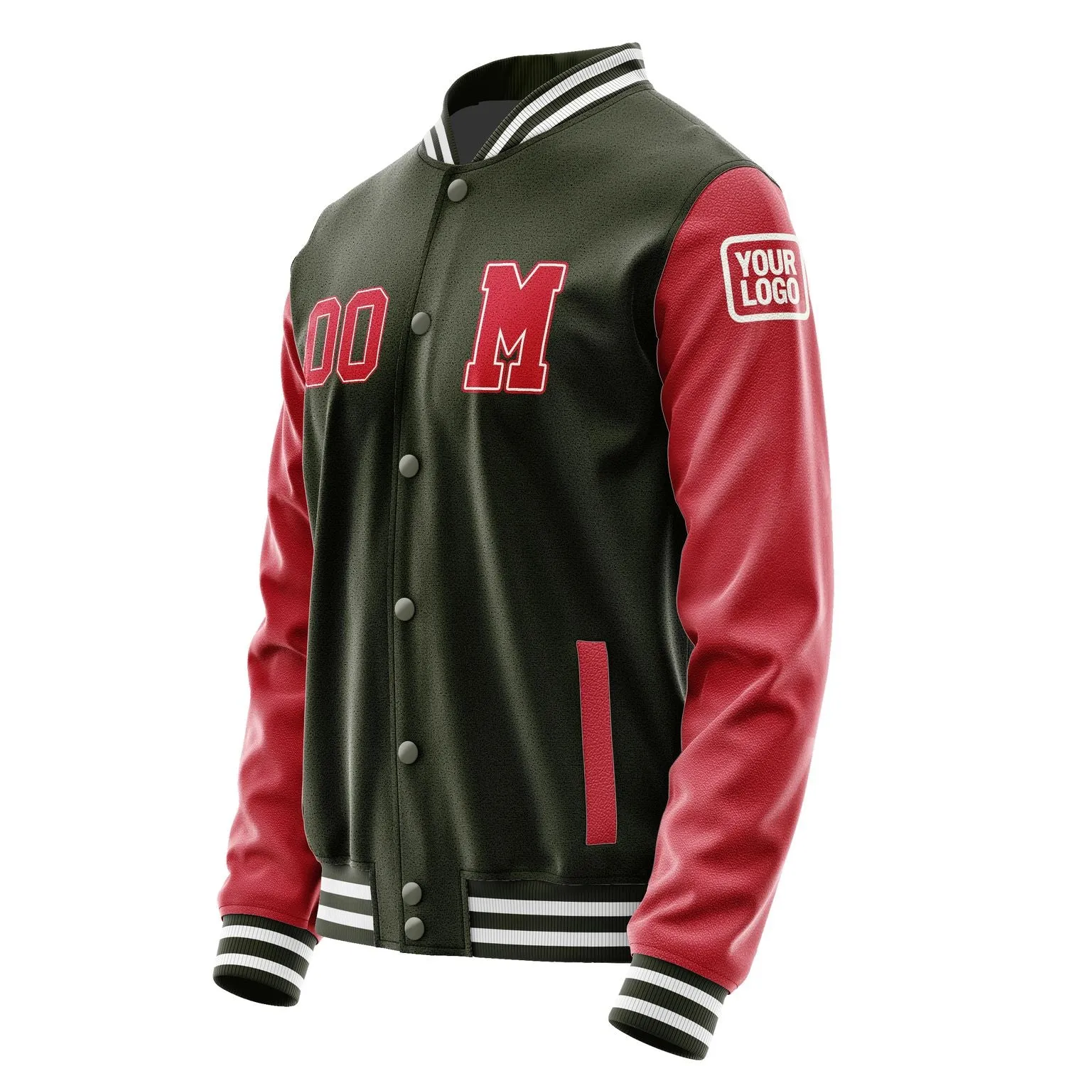 Custom Olive Red Jacket
