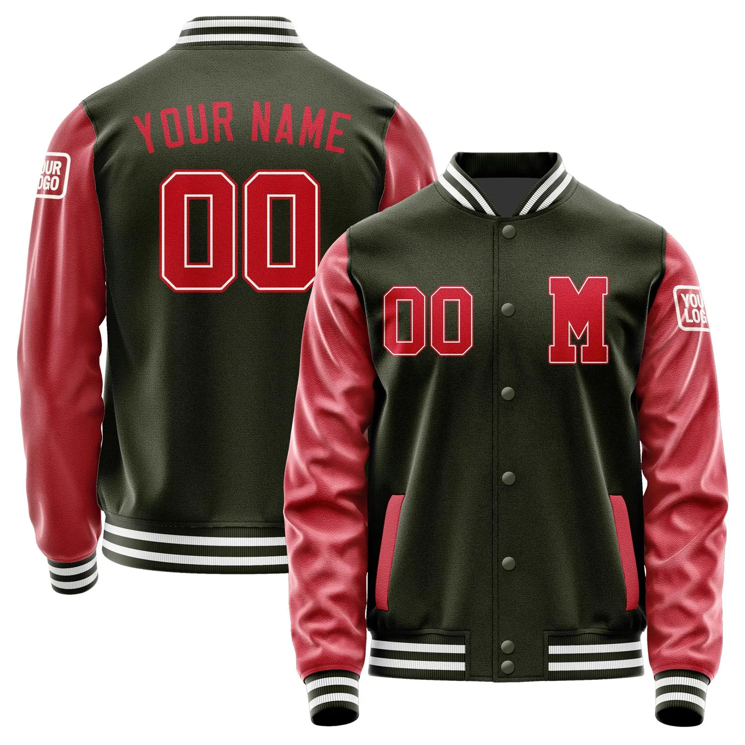 Custom Olive Red Jacket