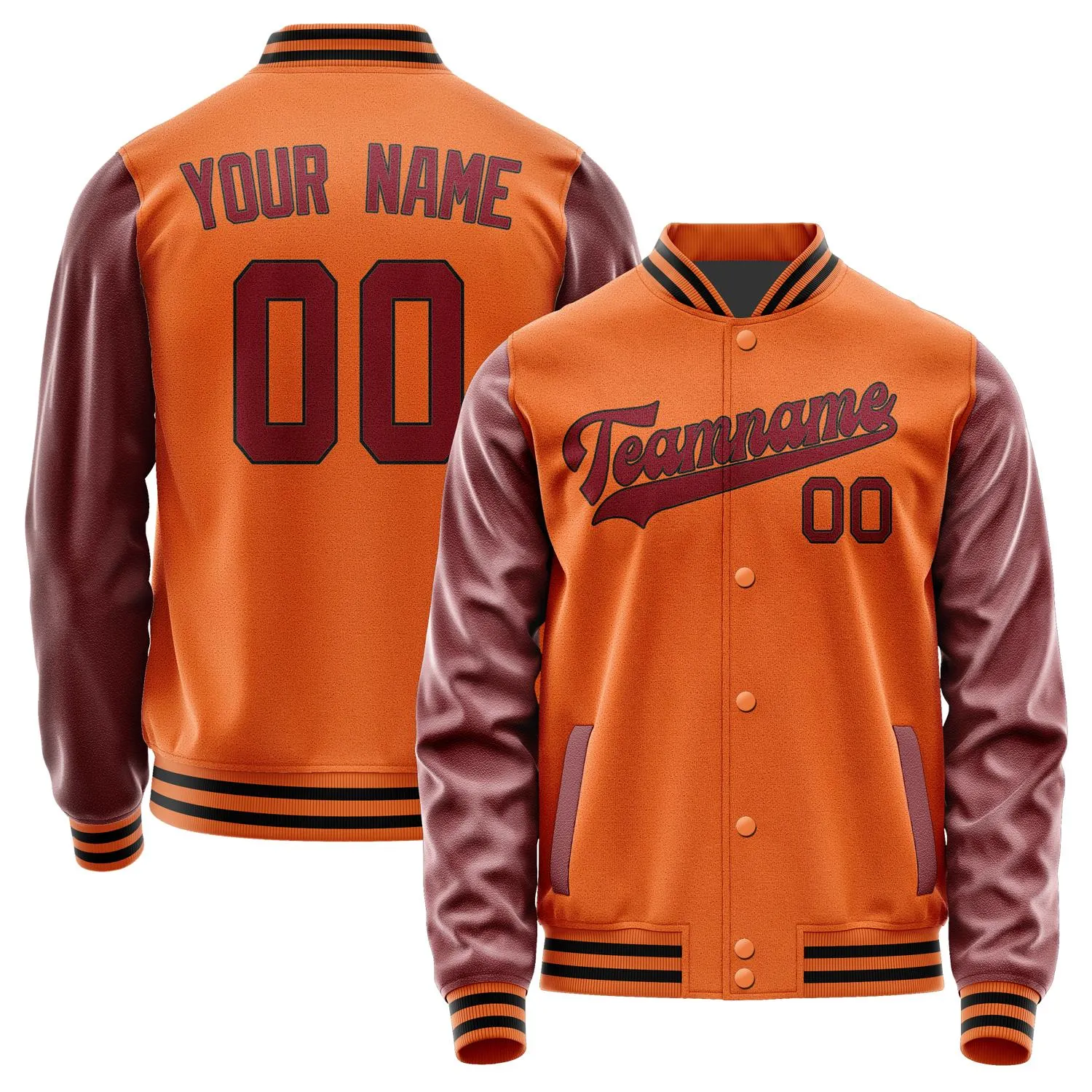 Custom Orange Crimson Red Jacket