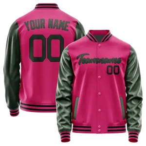 Custom Pink Dark Green Jacket