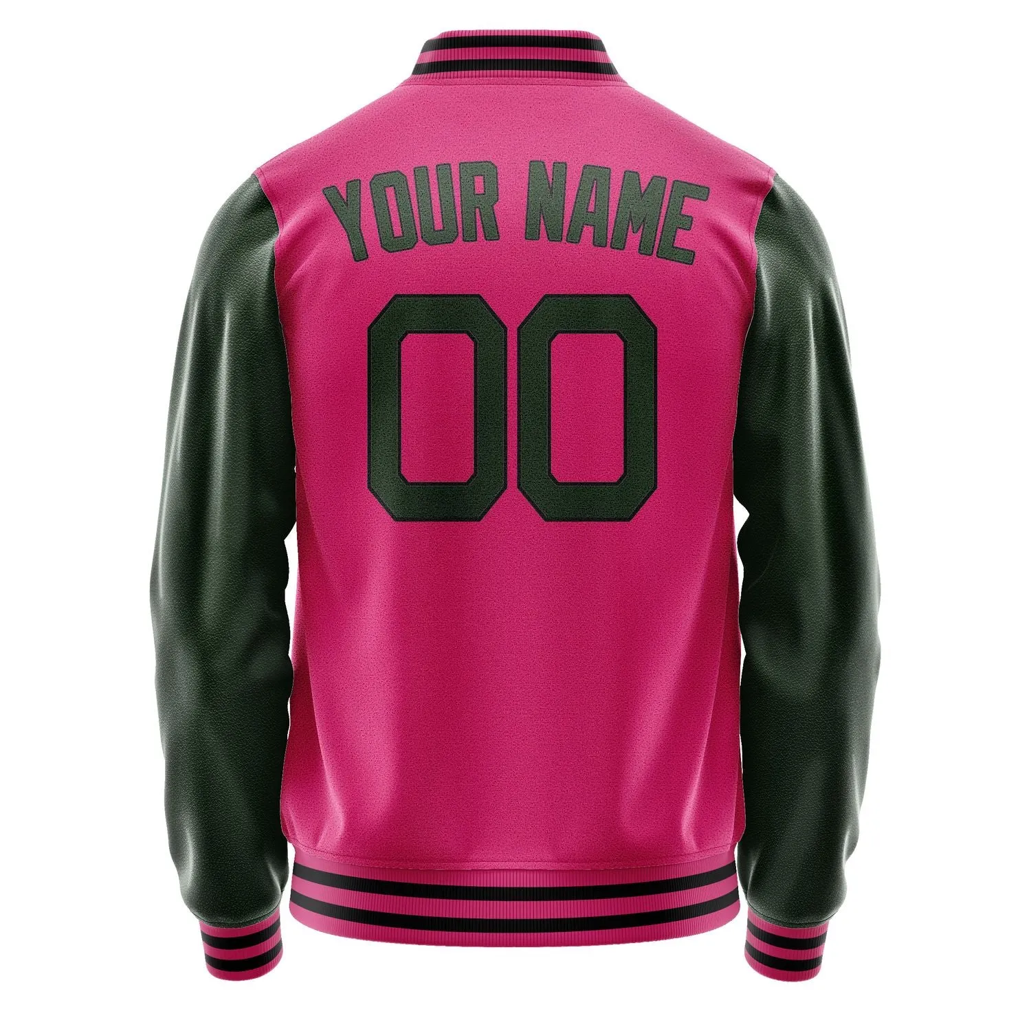 Custom Pink Dark Green Jacket