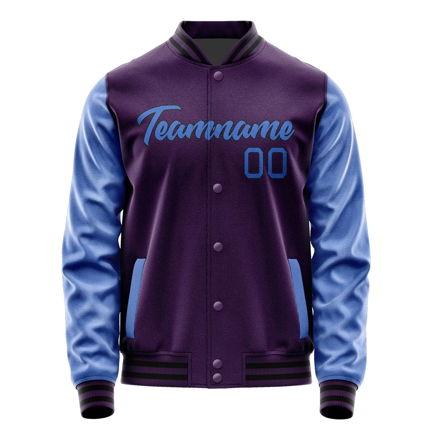 Custom Purple Light Blue Jacket
