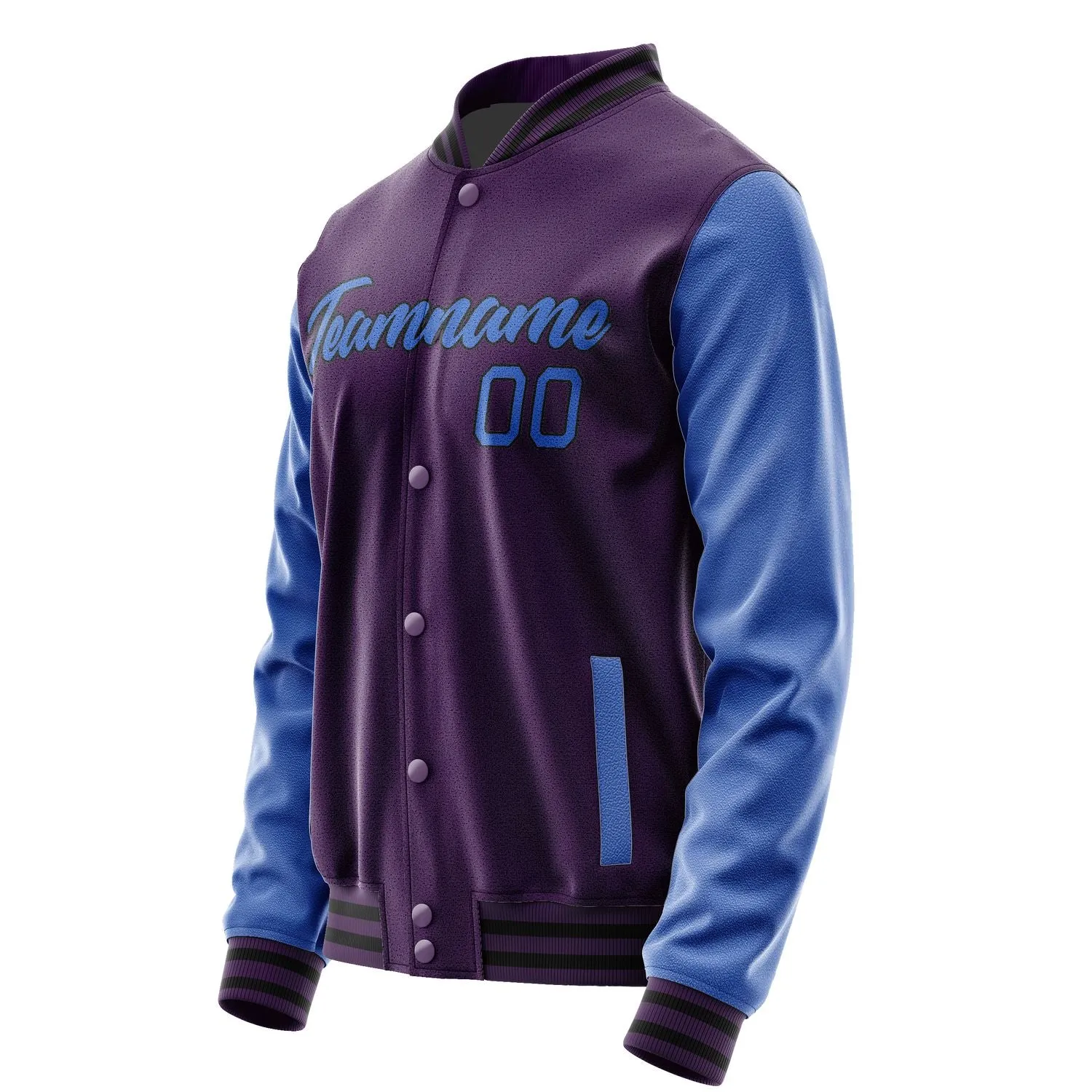 Custom Purple Light Blue Jacket