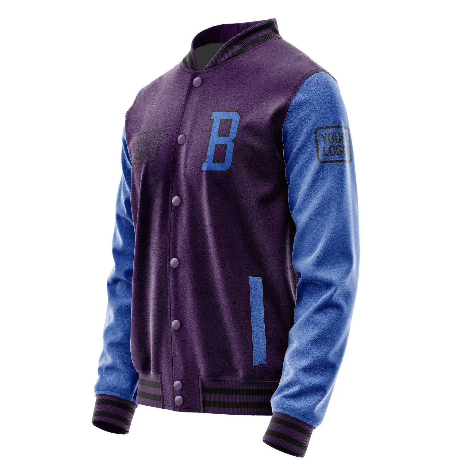 Custom Purple Sky Blue Jacket