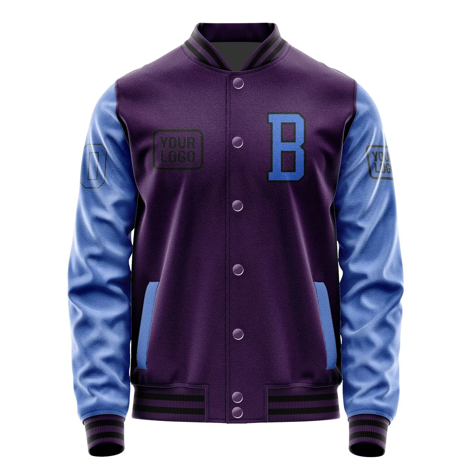 Custom Purple Sky Blue Jacket
