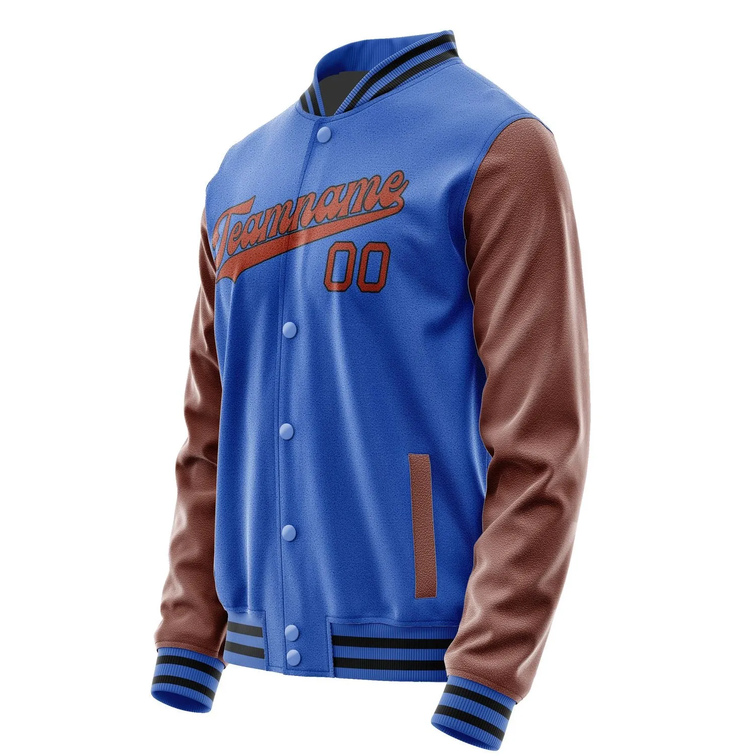 Custom Sky Blue Coral Red Jacket