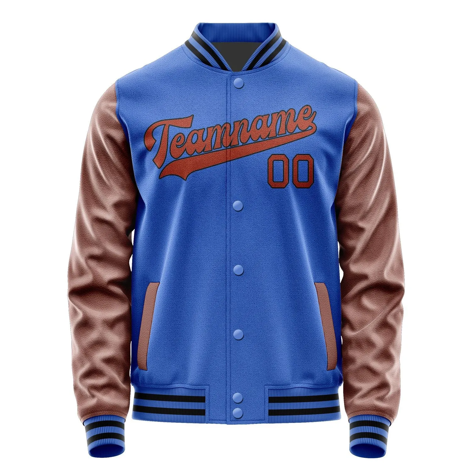 Custom Sky Blue Coral Red Jacket