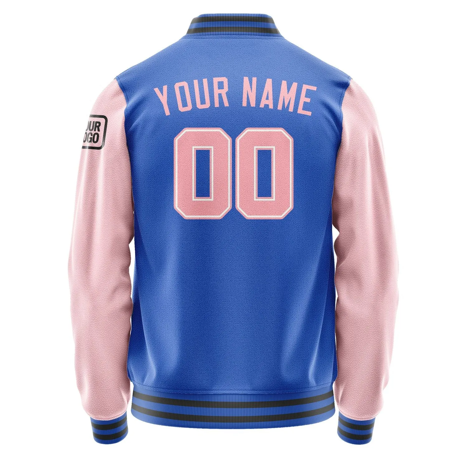 Custom Sky Blue Light Pink Jacket