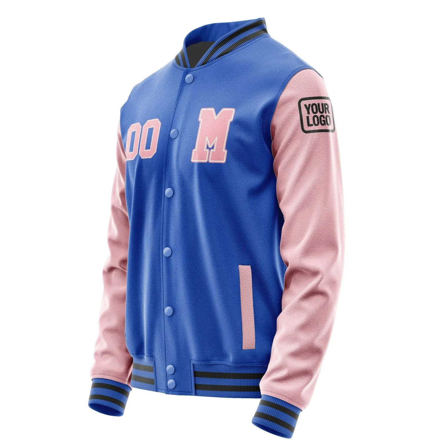 Custom Sky Blue Light Pink Jacket
