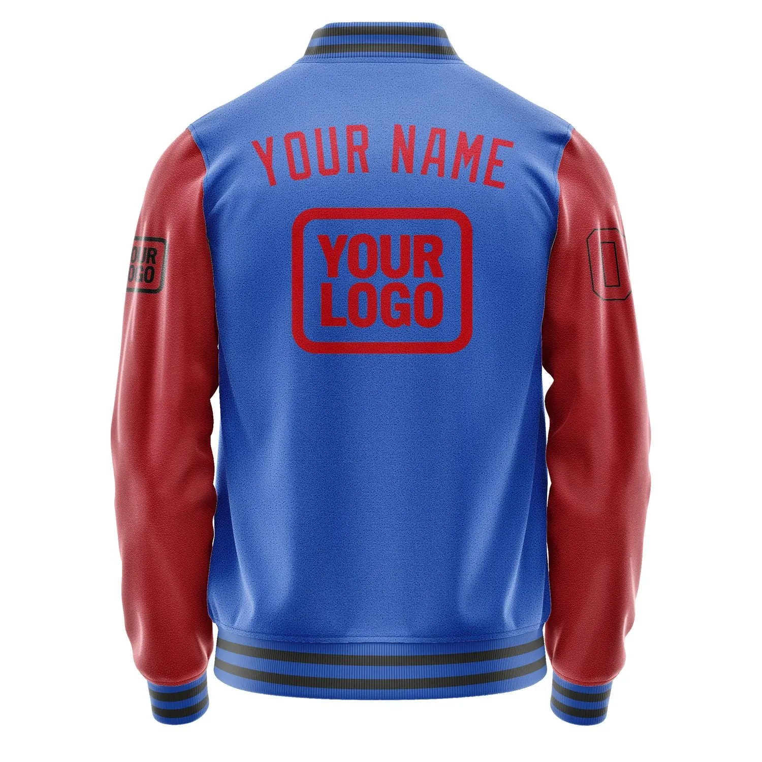 Custom Sky Blue Red Jacket