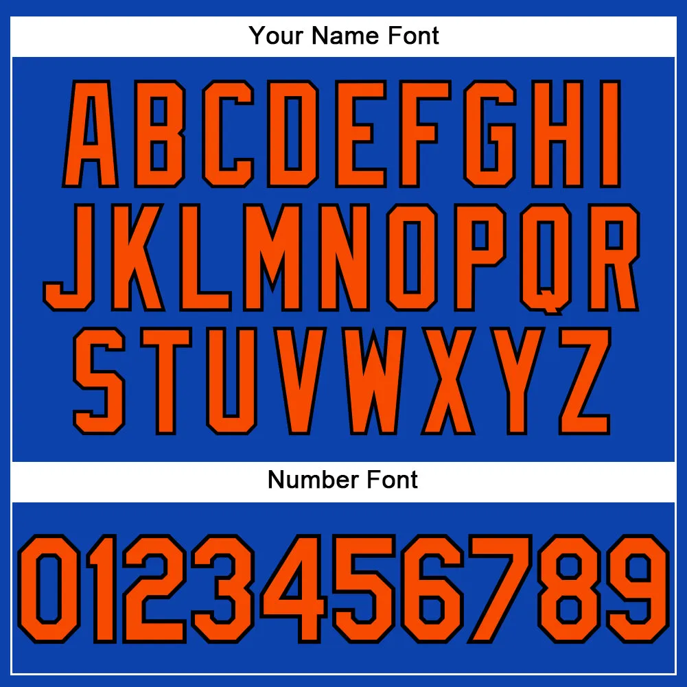 Custom Thunder Blue Orange-Black Performance T-Shirt