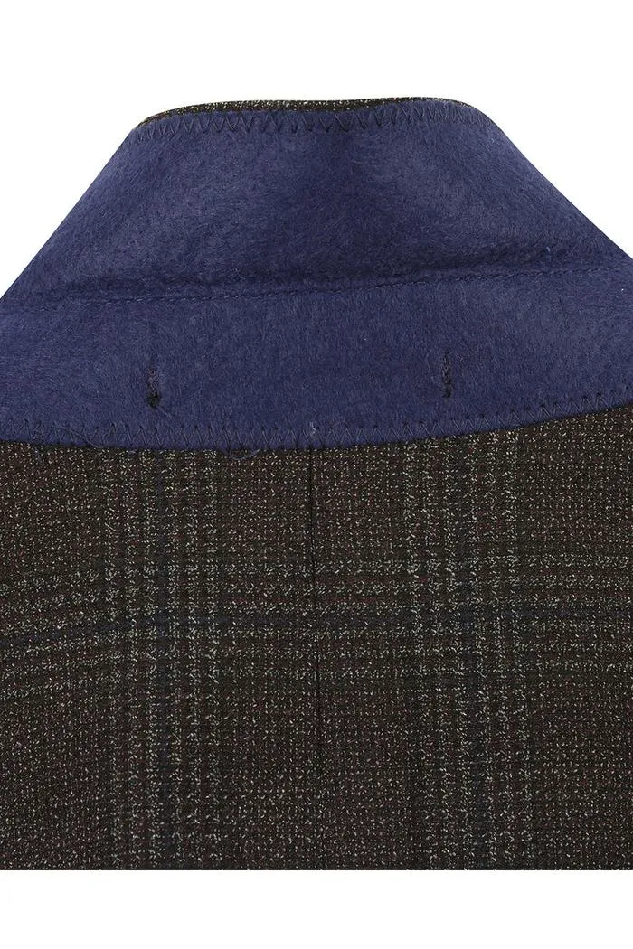 Dark Brown Windowpane Sports Jacket