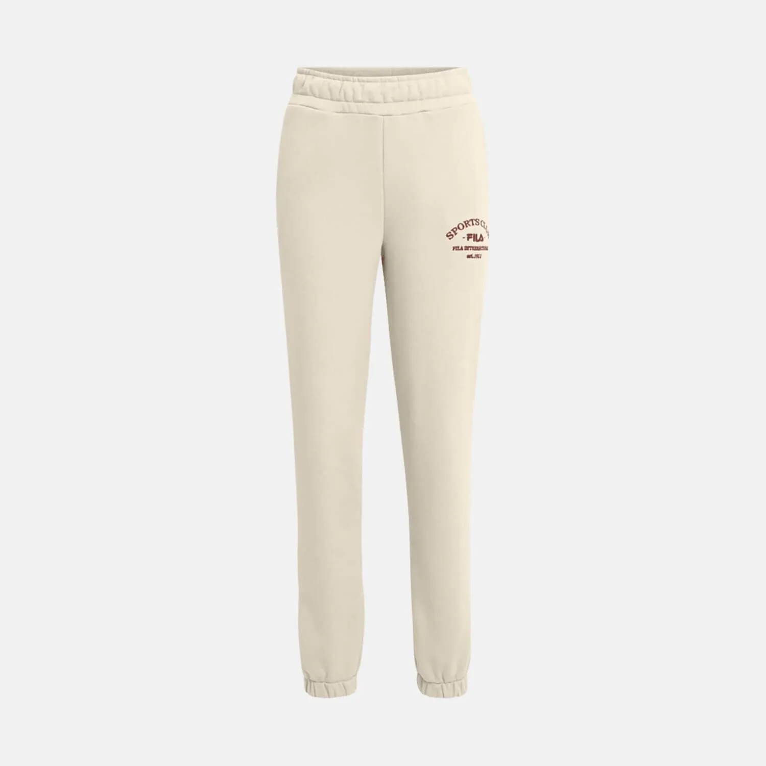 Dámske tepláky Fila BOEN loose fit sweat pants krémovo-biele