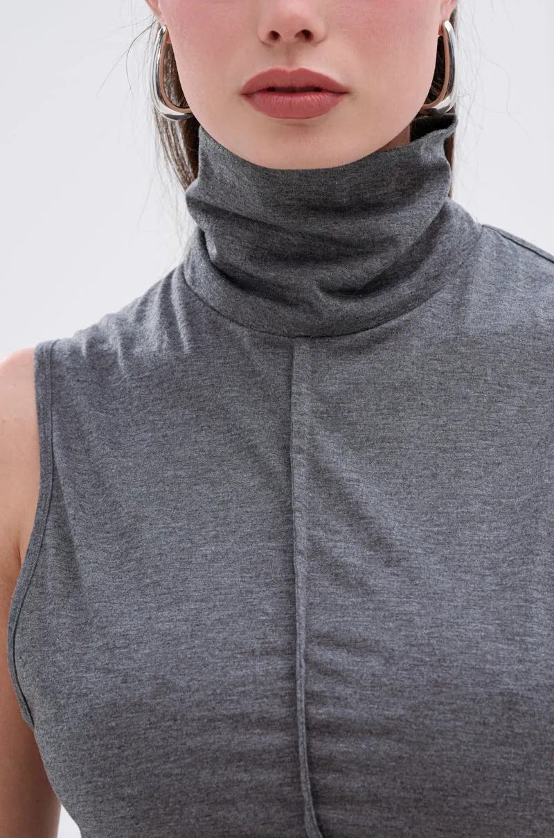 DONT GIVE UP MOCK NECK KNIT MAXI DRESS