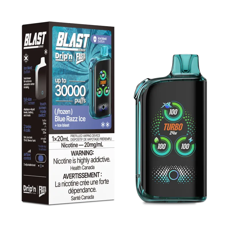 Dripn Fasta Blast 30K - BLUE RAZZ ICE