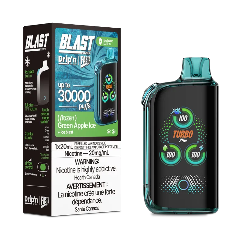 Dripn Fasta Blast 30K - GREEN APPLE ICE