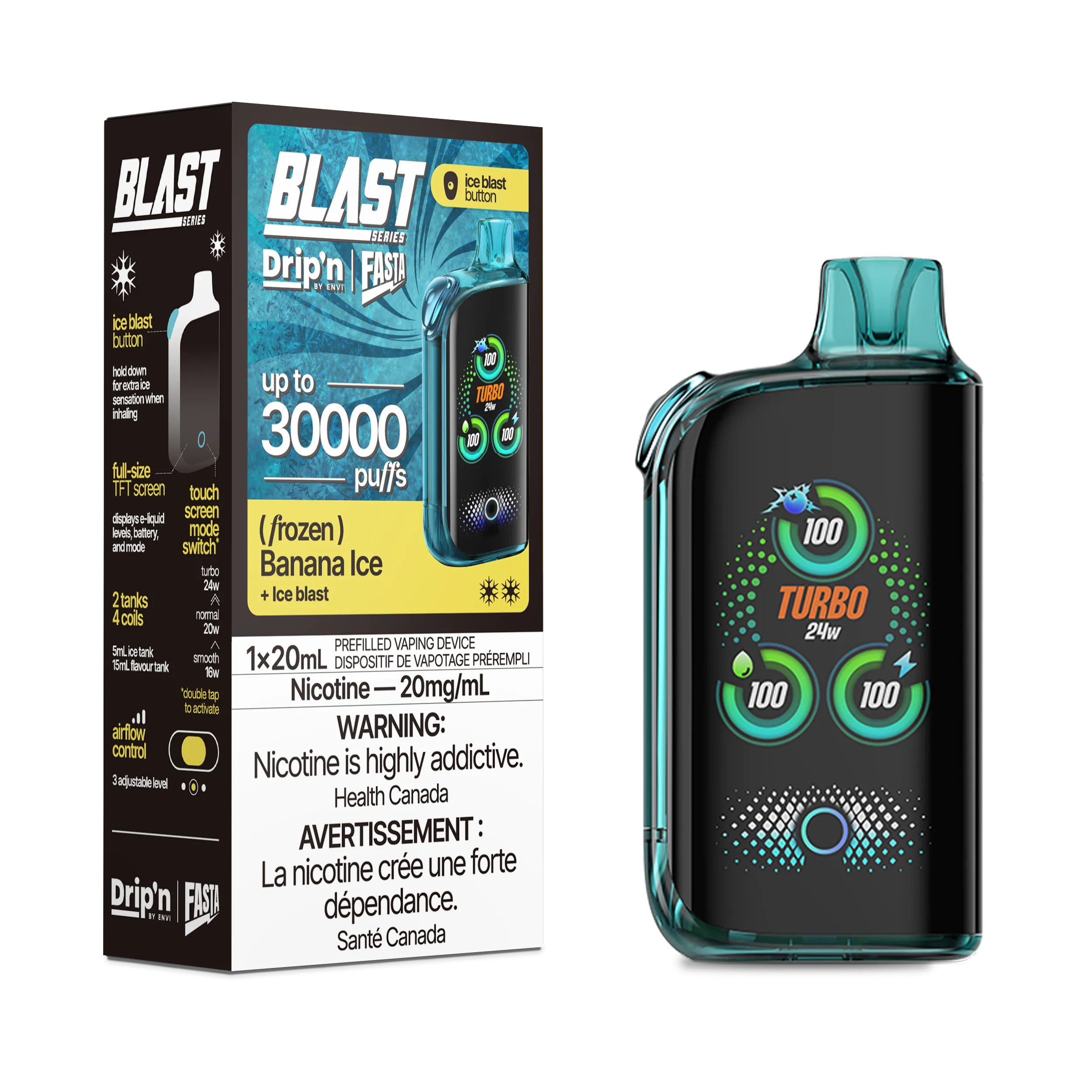 Drip'n X Fasta Blast 30K - Banana Ice