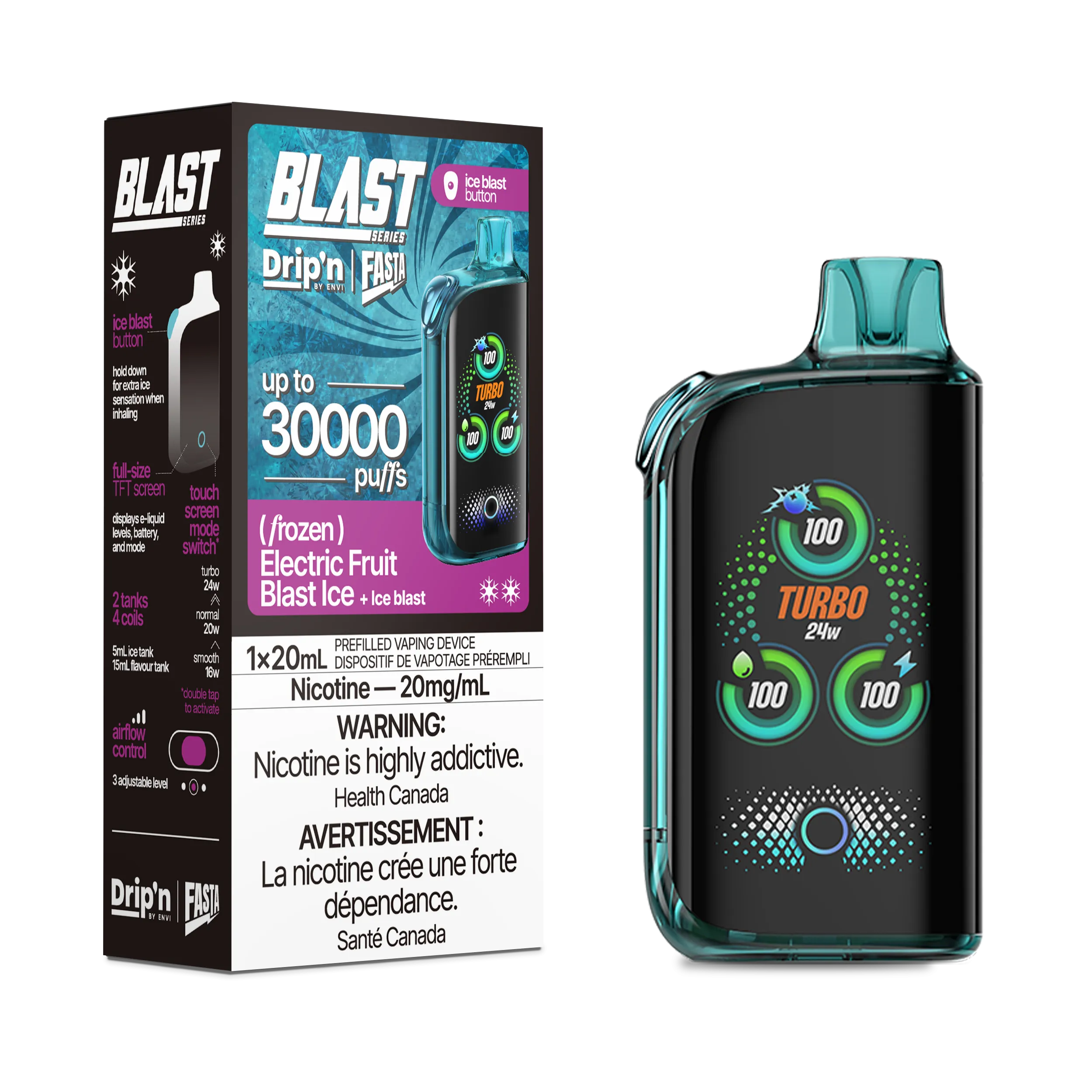 Drip'n X Fasta Blast 30K - Electric Fruit Blast Ice