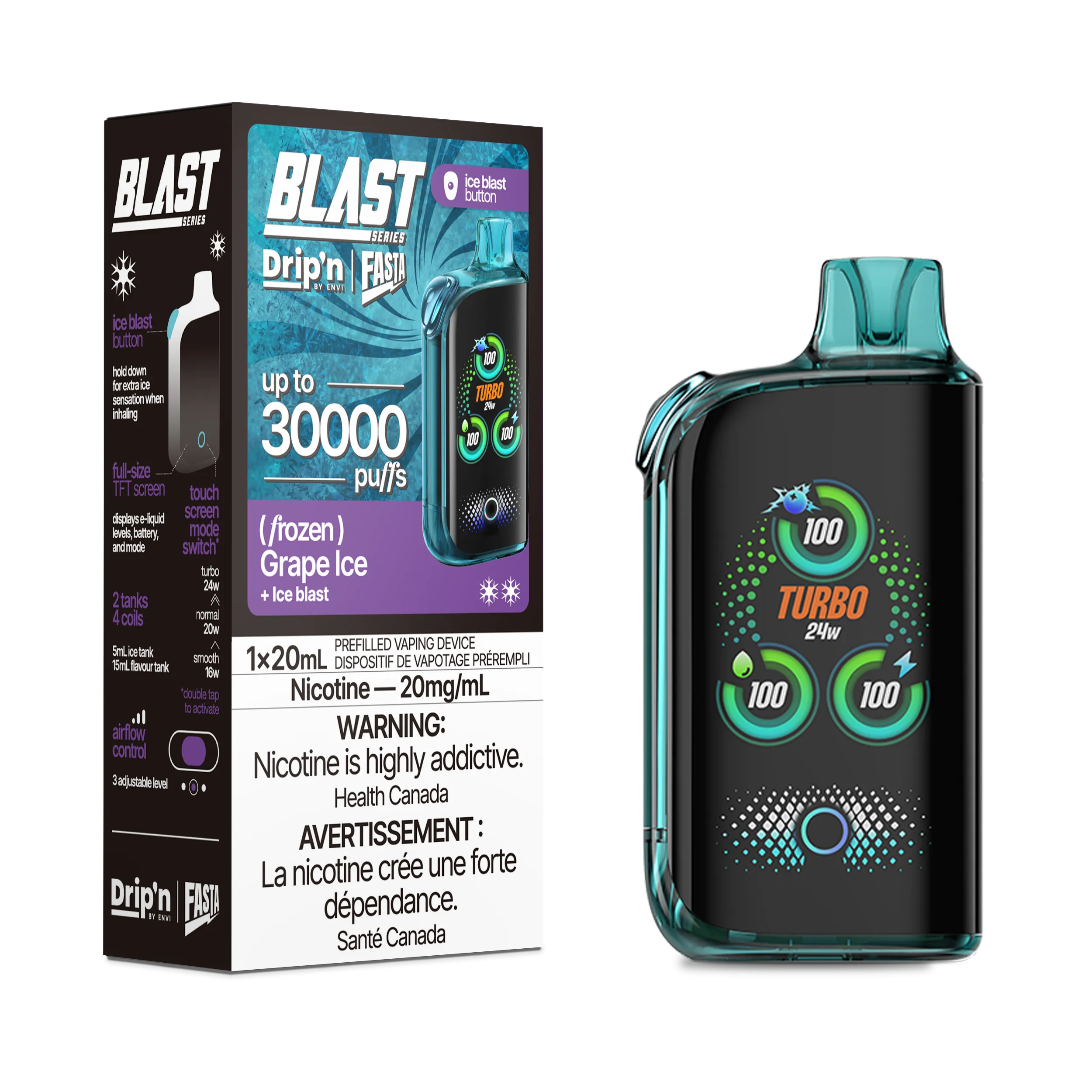 Drip'n X Fasta Blast 30K - Grape Ice