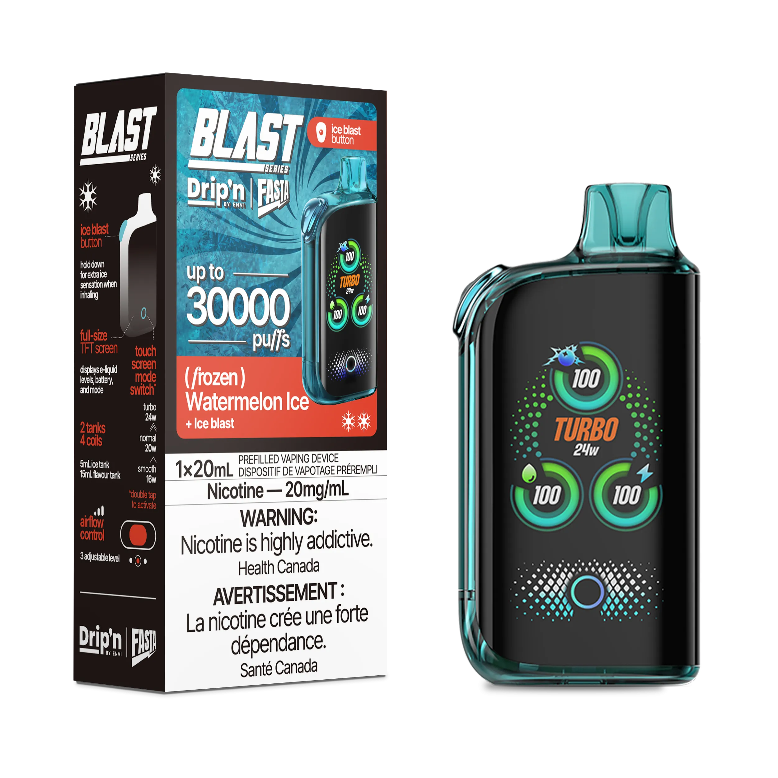 Drip'n X Fasta Blast 30K - Watermelon Ice