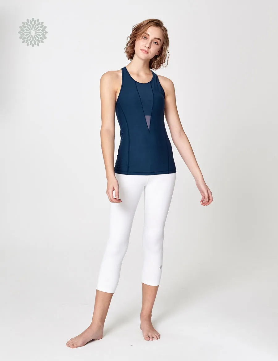 easyoga LA-VEDA Noble V-Mesh Tank2 - B08 Ink Blue