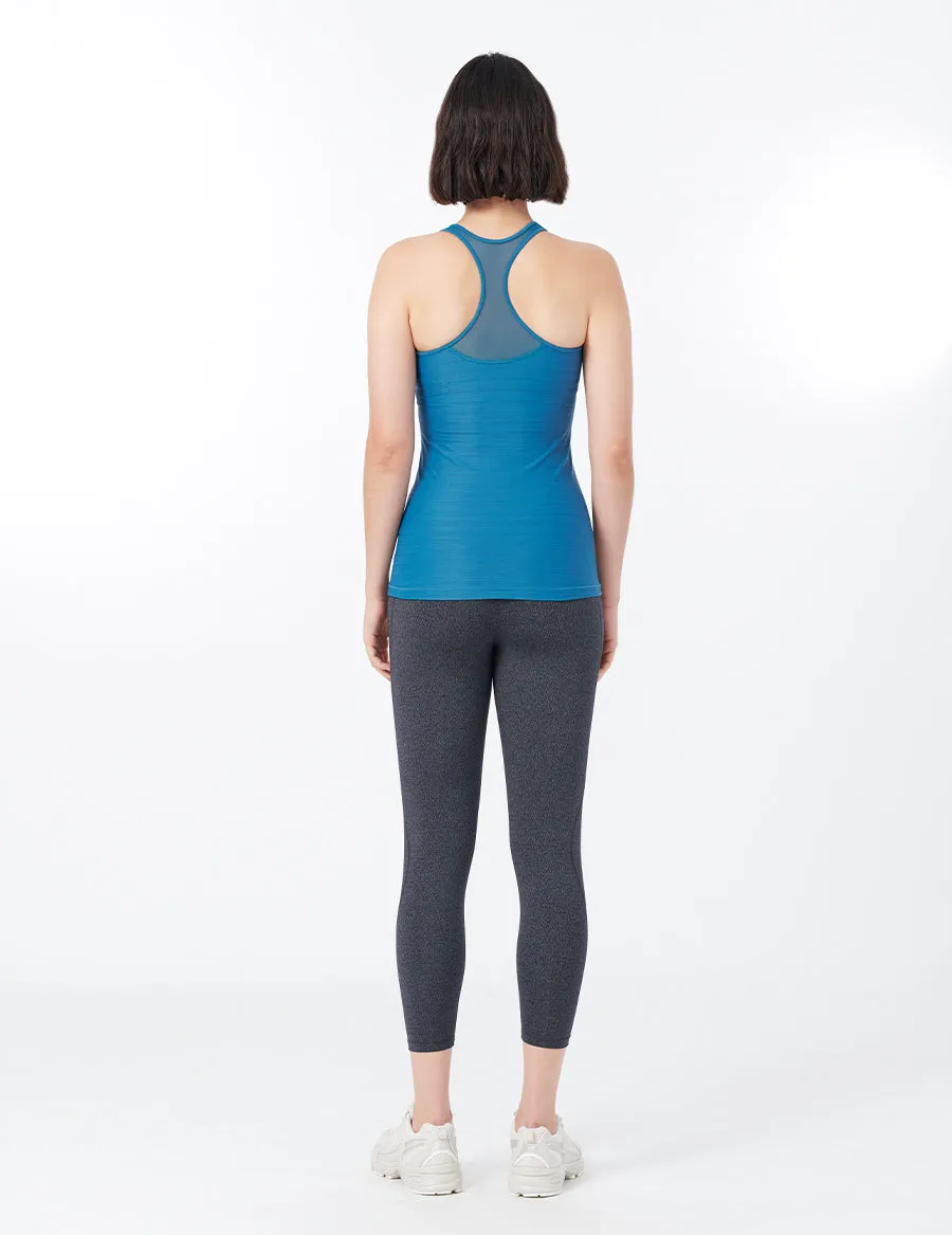 easyoga LA-VEDA Sheer Mesh Tank - B31 Coral Blue